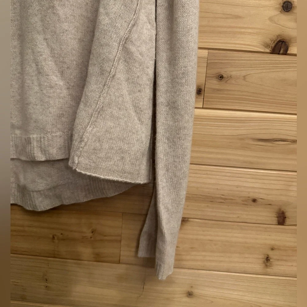 Rebecca Taylor Large Tan Wool Cashmere Blend Crewneck Sweater Cozy Winter Fall